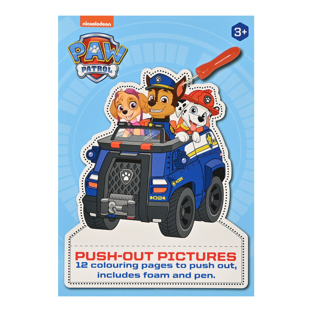 Prikblok PAW Patrol – ‘Push-Out Plaatjes’ met Prikblok en Prikpen – Blauw