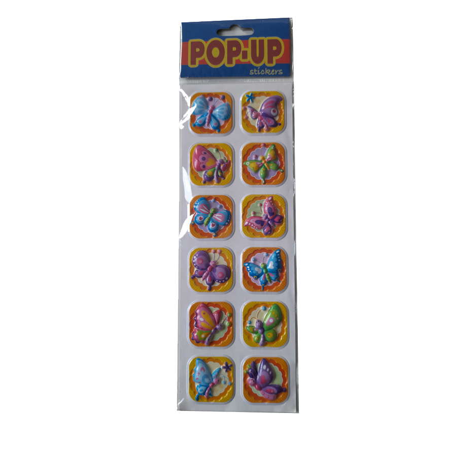 12 Pop-Up Vlinders Stickers