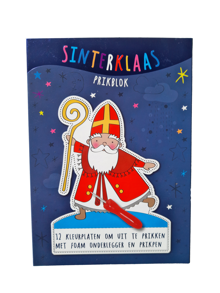 Productie Meevoelen Oefening Prikblok Sinterklaas - 'Push-Out Plaatjes' met Prikblok en Prikpen -  KleurenKnutselen
