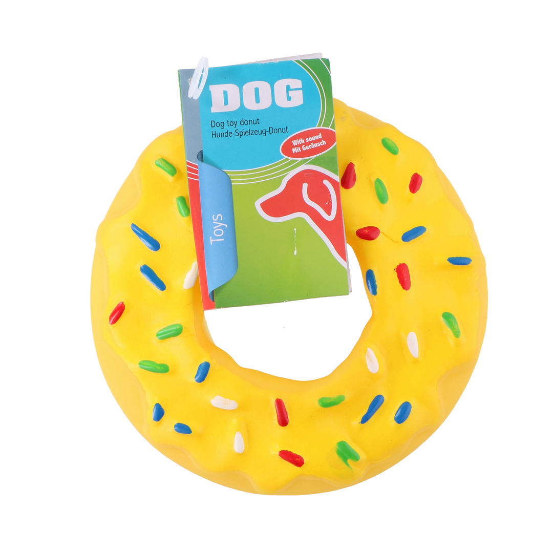 Honden donut & geluid – Geel