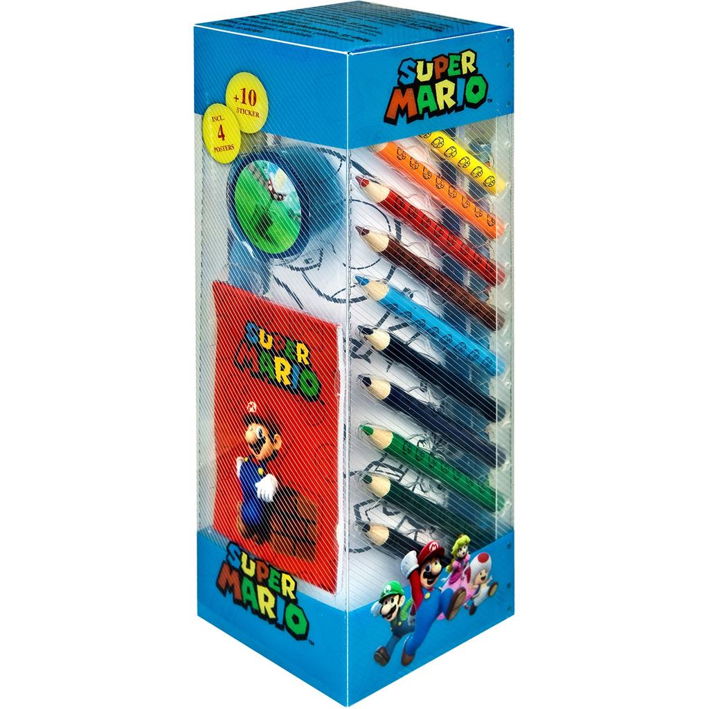 Super Mario Stationery Set Tower 35dlg