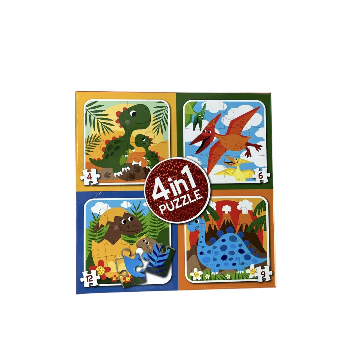 4 in 1 puzzel Dino