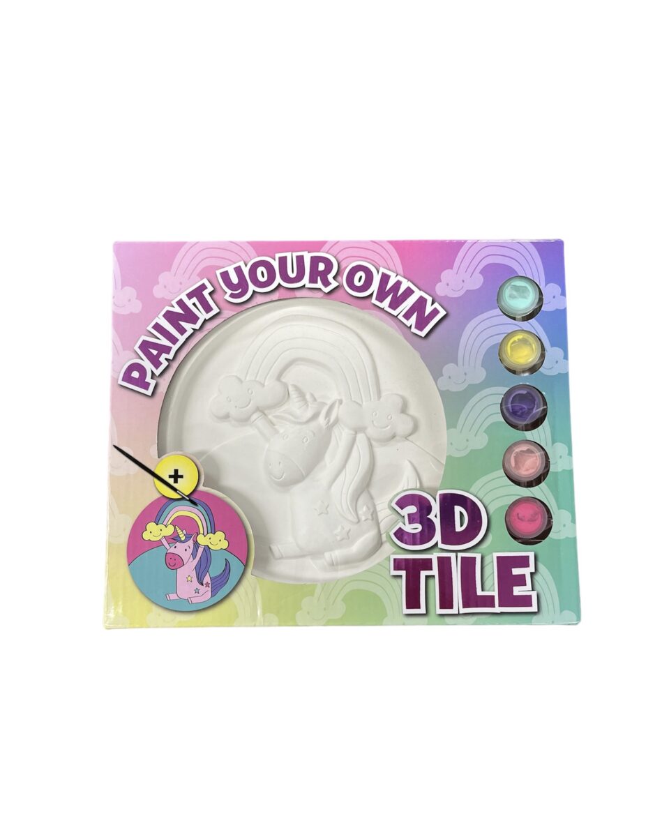Verf je eigen 3D tegel Unicorn